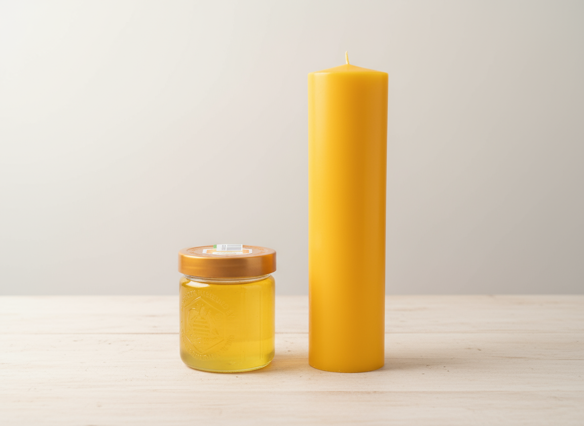 Bienenwachskerze Stumpen – groß, 850 g